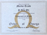 Replacement Order of Omega Certificate